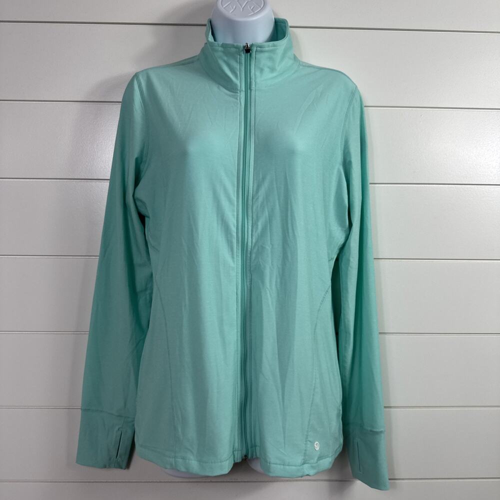 Straight Down Full Zip Golf Athletic Jacket Long Sleeve Mint Green sz M